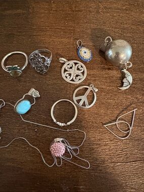 Sterling Silver Mixed Charm Jewelry Lot